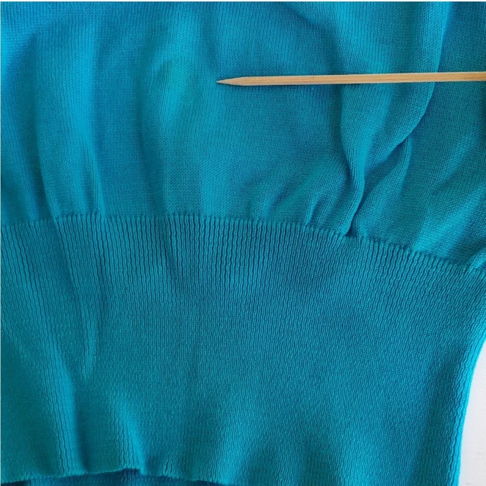 Paloma Wool Bright Turquoise Zip-Neck Pullover - Picture 7 of 10